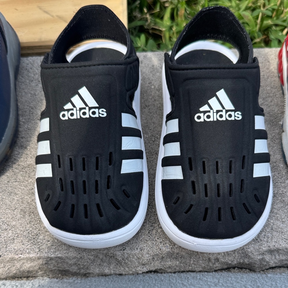 Adidas Kids Black and White Water Shoes